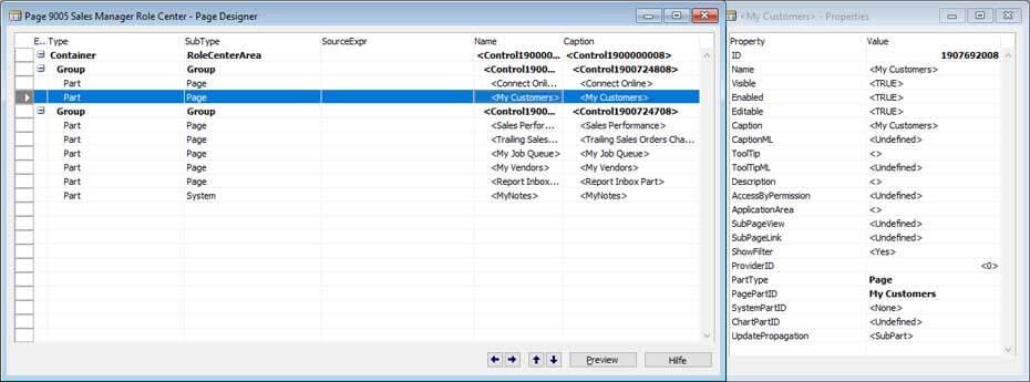 Schulung Microsoft Dynamics NAV Page Design Rollen Center