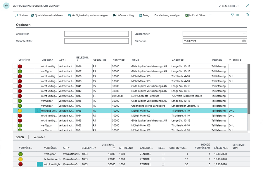 ERP Software unitop Handel Auftragssteuerung