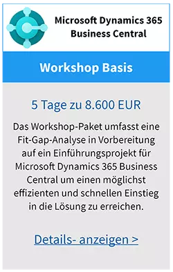 Workshop Microsoft Dynamics 365 Business Central 5 Tage