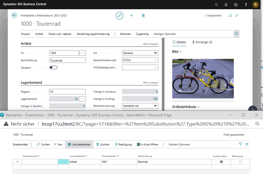 ERP Software unitop Handel Ersatzartikel